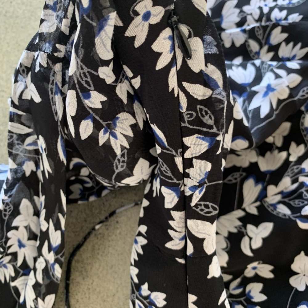 Black/Blue Floral Summer Dress - Picture 6 of 7